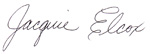 Signature of Jacquie Elcox Signature of Jacquie Elcox